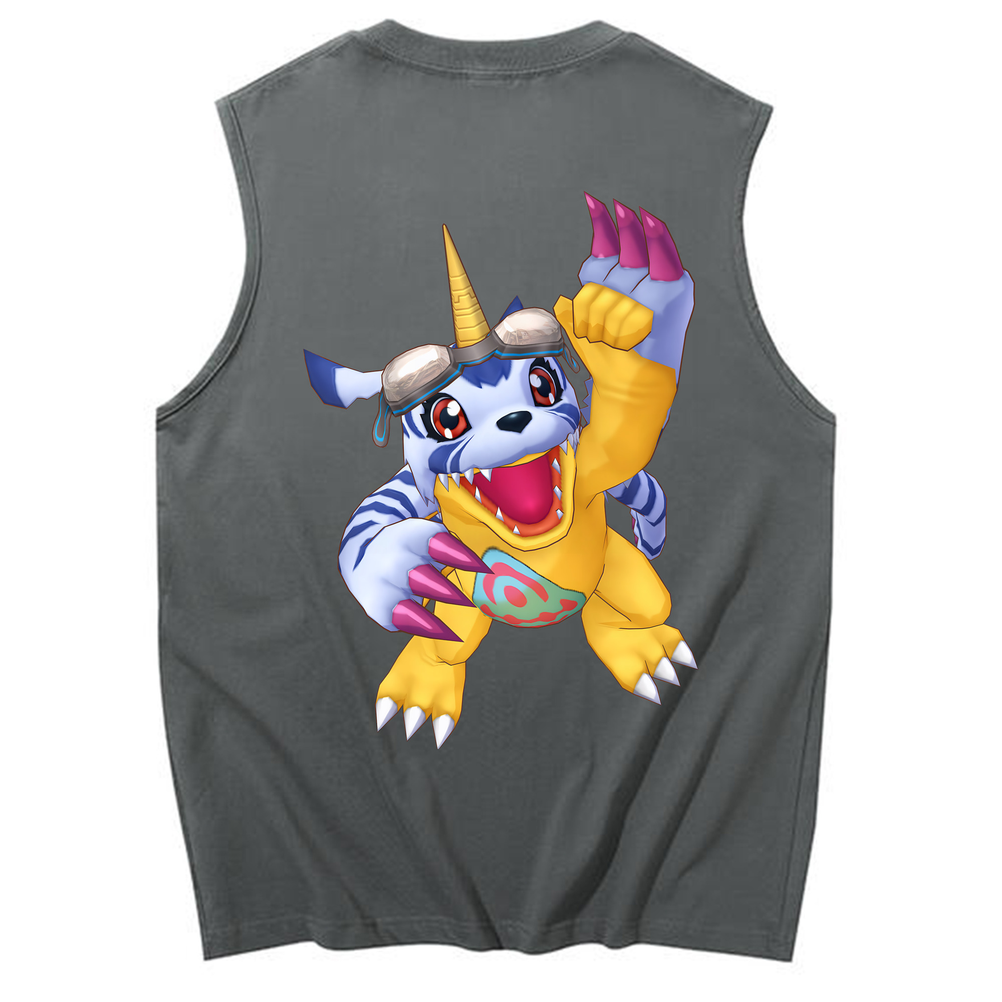 （画像用） Digimon デジタルモンスター/デジモン コットン100％タンクトップ（背面プリント）